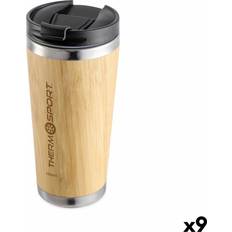 Bamboo Travel Mugs ThermoSport A+ Thermal Cup with Lid Bamboo 450 ml Travel Mug 45cl