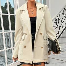 Shein Blazers Shein Double Breasted Dual Pocket Blazer