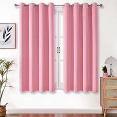 Gardiner & Tillbehör Shein 2pcs/Set Blackout Curtain Panels With Solid Thermal Insulated Layer, Suitable