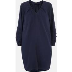 Viscose Dresses Whistles Grace V Neck Dress, Navy