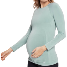 Maternity Seamless Long Sleeve T-Shirt Ice Blue