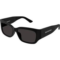 Balenciaga Rektangulære - Unisex Solbriller Balenciaga Asian Fit Solbriller Mænd - Black