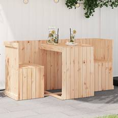 vidaXL Balkonmöbel-Set 2-Sitzer Massivholz Kiefer