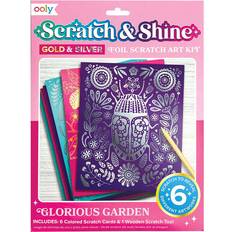 Ooly Scratch & Shine Foil Art Kits, Glorious Garden Set of 7 Maisonette