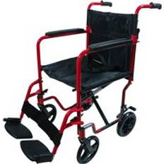 Aidapt Aluminium Compact Transport Wheelchair Red