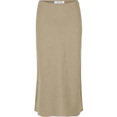 Linen - Woman Skirts Samsøe Samsøe Linen Bias-Cut Skirt - Beige