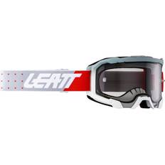 Lunettes de moto vente LEATT Velocity Forge, lunettes de protection couleur: Gris Clair/Blanc/Rouge Teinté