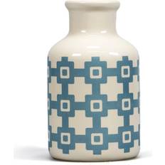 Bloomsbury Market Trilby White/Blue 14Cm Ceramic Vase