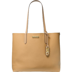 Michael Kors Eliza Extra Large Pebbled Leather Reversible Tote Bag - Pale Peanut