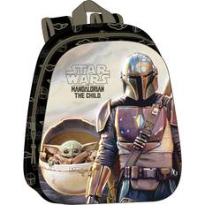 Star Wars Tasker Star Wars 3D Mandalorian Børnetaske - Sort Beige