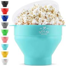 Microwave popcorn popper Zulay Kitchen Large Microwave Popcorn Maker Aqua