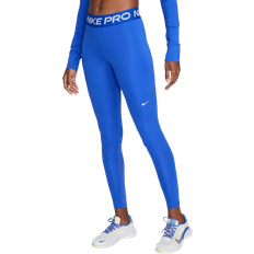 Mujer Leggings Nike Women's Mid-Rise Mesh-Paneled Leggings - Hyper Royal/White