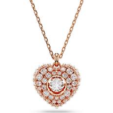 Swarovski Charms & Pendants Swarovski Hyperbola pendant, Heart, White, Rose gold-tone plated