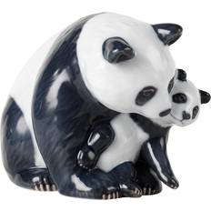 Royal Copenhagen Blå Dekorationer Royal Copenhagen Panda Med Unge 13 cm Dekorationsfigur