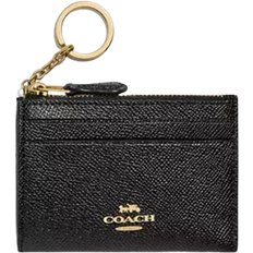 Coach Credit Card Slots Wallets Coach Mini Skinny Id Case - Gold/Black