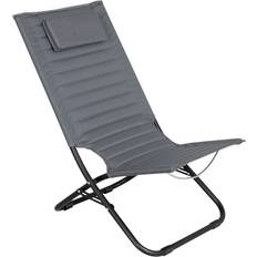 Foldbar campingstol SunLife Campingstol foldbar grå/sort 51 x 74 x 74 cm Sunlife