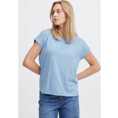 Ichi Dame T-shirts Ichi IHREBEL T-shirt Blå Damer