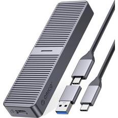 External Enclosures Orico Aluminum M.2 NVMe SSD Enclosure USB C to M.2 SSD Enclosure Reader 10Gbps to NVMe M-Key External M2 Adapter Support UASP TRIM Gray