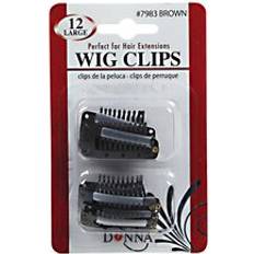 Donna Large Wig Clips Brown