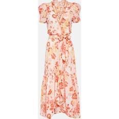 Poupette St Barth Baba Floral Cotton Wrap Dress - Pink