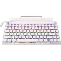 Spactz 83 Keys RetroTypewriter Keyboard Wireless USB Mechanical Punk Keycaps PC/Laptop/Phone