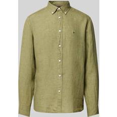 Linnen - Man Kleding Tommy Hilfiger Pigment Dyed Li Overhemd - Faded Olive