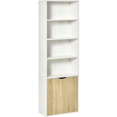 Homcom Display Unit White Oak Book Shelf 180cm