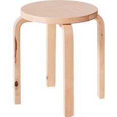 Artek Pallar Artek Stool E60 Wild Birch Träfärgad Sittpall