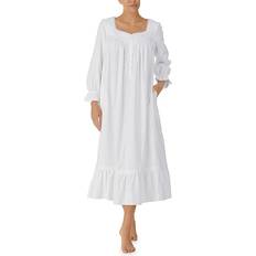 White - Women Nightgowns Eileen West Women's Cotton Flannel Ballet Nightgown White