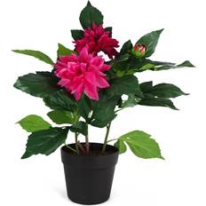 Pink artificial flowers Leaf Dhalia Pink Artificial Plant