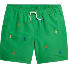 Polo Ralph Lauren Kid's Embroidered Pony Traveler Swim Trunks - Preppy Green