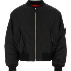 Prada Men Jackets Prada Black Re-Nylon Padded Bomber Jacket