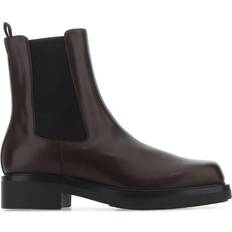 Men - Purple Ankle Boots Prada Aubergine Leather Ankle Boots