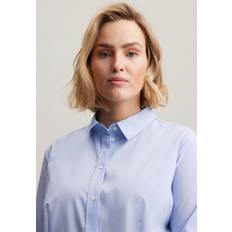 Seidensticker Hemdbluse Damen Baumwolle blau