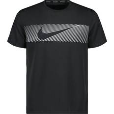 Nike Men's Miler Flash Dri-FIT UV Short Sleeve Running Top - Black