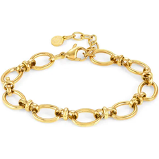 Nomination With Clasp Bracelets Nomination Affinity Elaborate Central Link Chain Bracelet - Gold