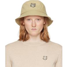 Lona Sombreros Maison Kitsuné Bold Fox Head Bucket Hat Green