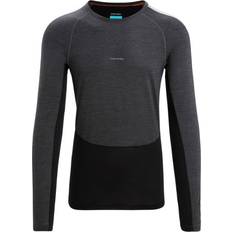 Icebreaker 125 ZoneKnit Long Sleeve Crewe Jet Heather/Black