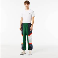 Lacoste Pantalons & Shorts Lacoste Mixed Material Colourblock Sportsuit Track Pants Green White