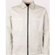 BOSS Men's Luddy Zip Through Overshirt Tan 42/Regular