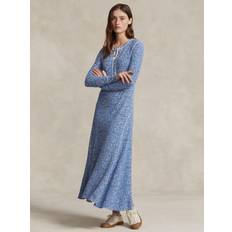 Polo Ralph Lauren Dresses on sale Polo Ralph Lauren Womens Sprouting Flower Floral-print Cotton-knit Maxi Dress