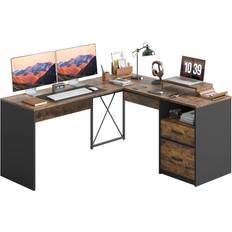 Bestier 56"W L-Shaped Writing Desk