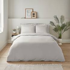 Dunelm Super Soft Microfibre Plain Duvet Cover Beige (220x230cm)