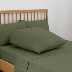 Dunelm Pure Cotton Wedge Pillow Case Green