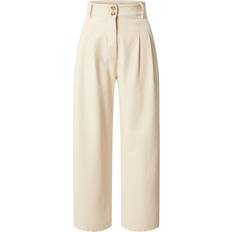 Edited Women's Ellis Wide Leg Pleated Jeans - Beige