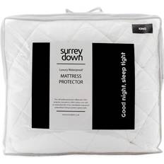 Surrey Down Luxury Waterproof Protector Mattress Cover White