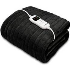 Dreamcatcher Small Single Heated Electric Soft Fleece Blankets Black