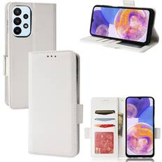 Mobile Phone Accessories GANGXUN White Case for Samsung Galaxy A23 4G/5G Leather Flip Cover Card Slots Magnetic Closure Wallet Compatible with Samsung Galaxy A23 4G/5G Case