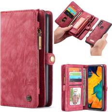 Mobile Phone Accessories GANGXUN Samsung Galaxy A40 PU & TPU Protective Detachable Wallet Case with 11 Card Slots -Red