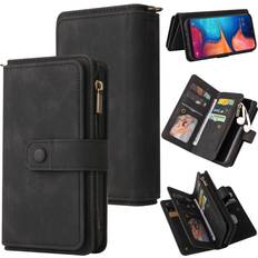 Mobile Phone Accessories GANGXUN Samsung Galaxy A20E Case Wallet Flip Card Holder PU Leather Magnetic Protective Flip Cover Black
